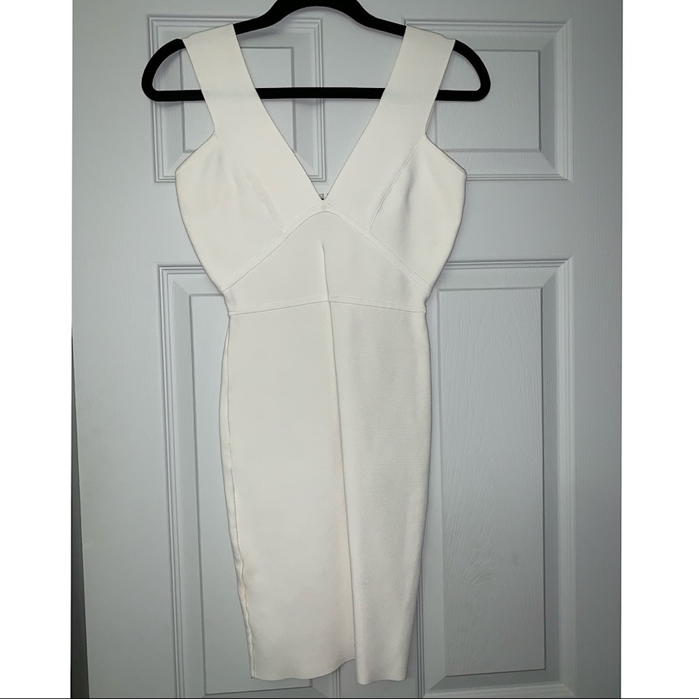 White bodycon BCBG dress